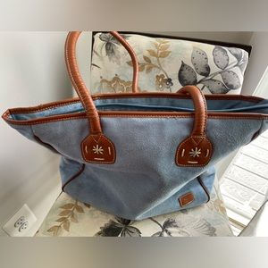Light blue handbag/tote.